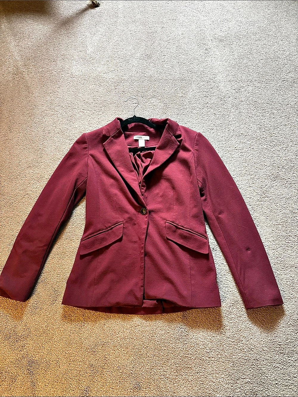 WHBM Outlet Burgundy Blazer and Trousers